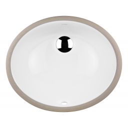 Oltens Mana umywalka 46x38 cm podblatowa owalna z powłoką SmartClean biała 40600000