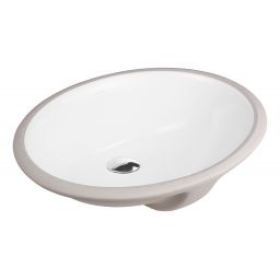 Oltens Mana umywalka 46x38 cm podblatowa owalna z powłoką SmartClean biała 40600000