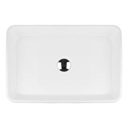 Oltens Lustra umywalka 60,5x35 cm nablatowa prostokątna z powłoką SmartClean biała 40806000