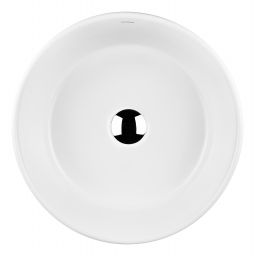 Oltens Lagde umywalka 40x40 cm okrągła nablatowa biała 40316000