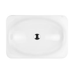 Oltens Kagera umywalka 60x42 cm prostokątna nablatowa biała 40303000