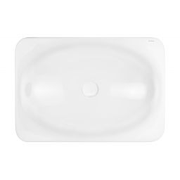 Oltens Kagera umywalka 60x42 cm prostokątna nablatowa biała 40303000