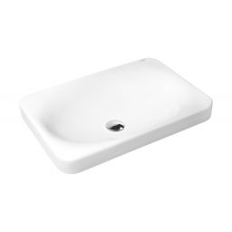 Oltens Kagera umywalka 60x42 cm prostokątna nablatowa biała 40303000