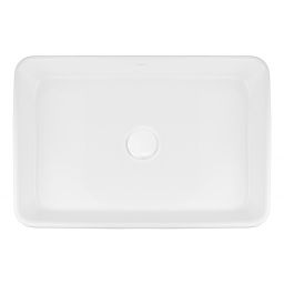 Oltens Lustra umywalka 60,5x35 cm nablatowa prostokątna z powłoką SmartClean biała 40806000