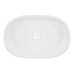 Oltens Lom umywalka 55x34 cm owalna nablatowa biała 40311000