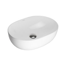 Oltens Hamnes Thin umywalka 49,5x35,5 cm nablatowa owalna z powłoką SmartClean biała 40819000