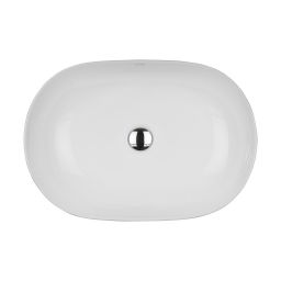 Outlet - Oltens Hamnes Thin umywalka 60,5x41,5 cm owalna nablatowa biała 40320000
