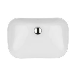 Oltens Solvig umywalka 51x34 cm owalna nablatowa biała 40322000