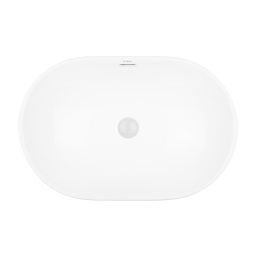 Oltens Tive umywalka 61x40 cm owalna wpuszczana biała 40323000
