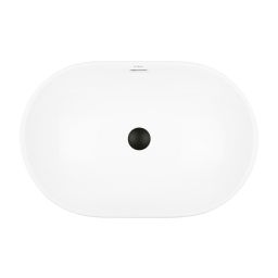Oltens Tive umywalka 61x40 cm owalna wpuszczana biała 40323000