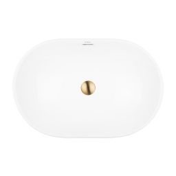 Oltens Tive umywalka 61x40 cm owalna wpuszczana biała 40323000
