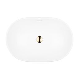 Oltens Tive umywalka 61x40 cm owalna wpuszczana biała 40323000