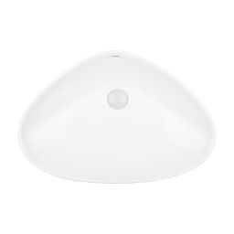Oltens Vala umywalka 59x39 cm nablatowa owalna z powłoką SmartClean biała 40825000