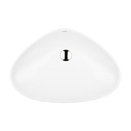 Oltens Vala umywalka 59x39 cm nablatowa owalna z powłoką SmartClean biała 40825000