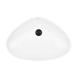 Oltens Vala umywalka 59x39 cm nablatowa owalna z powłoką SmartClean biała 40825000