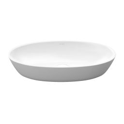 Oltens Nilsa umywalka 60x35 cm owalna nablatowa biały mat 40339900