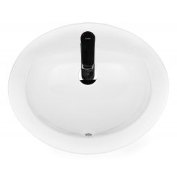 Oltens Kjos umywalka 52x46 cm owalna wpuszczana biała 41200000