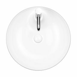 Oltens Lysake umywalka 48,5x48,5 cm okrągła nablatowa biała 41307000