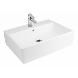 Oltens Hyls umywalka 58,5x44 cm prostokątna nablatowa biała 41310000