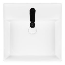 Oltens Hyls umywalka 47x47 cm kwadratowa nablatowa biała 41309000