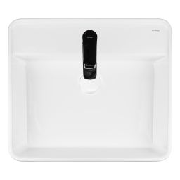 Oltens Hyls umywalka 58,5x44 cm prostokątna nablatowa biała 41310000