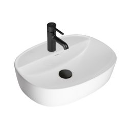 Outlet - Oltens Hamnes Thin umywalka 51x39 cm owalna nablatowa biała 41313000