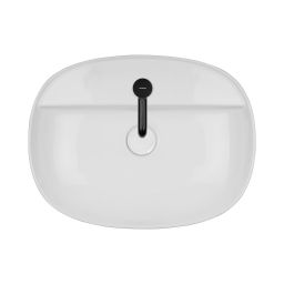 Oltens Hamnes Thin umywalka 51x39 cm owalna nablatowa biała 41313000