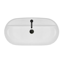 Oltens Hamnes Thin umywalka 80x40 cm owalna nablatowa biała 41315000