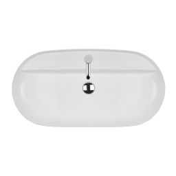 Oltens Hamnes Thin umywalka 80x40 cm owalna nablatowa biała 41315000