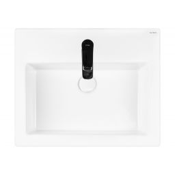 Oltens Susa umywalka 50x41 cm prostokątna ścienna-nablatowa biała 41403000