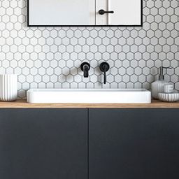 Oltens Kagera umywalka 60x42 cm prostokątna nablatowa biała 40803000