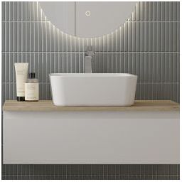 Oltens Hadsel umywalka 38,5x38,5 cm kwadratowa nablatowa biała 40307000