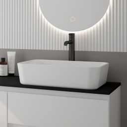 Oltens Hadsel umywalka 50x40 cm prostokątna nablatowa biała 40308000