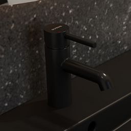 Oltens Molle bateria umywalkowa stojąca czarny mat 32200300