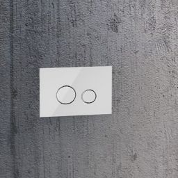 Oltens Lule przycisk spłukujący do WC biały/chrom/biały 57201000