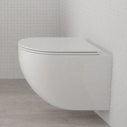 Oltens Hamnes Kort Ovan Slim deska sedesowa twarda wolnoopadająca biała 45111000