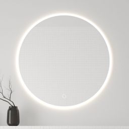 Oltens Nordlis lustro 100x100 cm okrągłe z oświetleniem z przodu z matą grzewczą 64102000