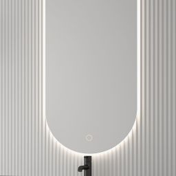 Oltens Nordlis lustro 40x90 cm owalne z oświetleniem od tyłu z matą grzewczą 64113000