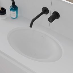 Oltens Gapa umywalka 61x41 cm podblatowa owalna biała 40105000