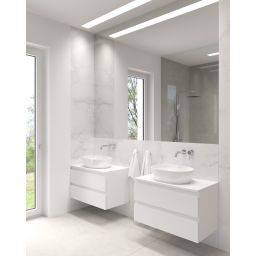 Oltens Hamnes Thin umywalka 49,5x35,5 cm nablatowa owalna biała 40319000