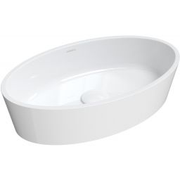 Omnires Bari M+ umywalka 50x30 cm nablatowa owalna biały połysk BARI500UNBP