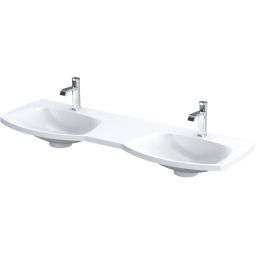 Oristo Louis umywalka 144x48 cm meblowa podwójna biała UME-LU-144-92-D