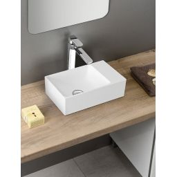 GSI Kube X umywalka 40x23 cm prostokątna ścienna biała 9484011