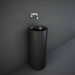 Rak Ceramics Petit umywalka 36 cm okrągła wolnostojąca czarny mat PETFS13600504A