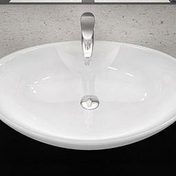 Rea Rosa-2 umywalka 58,5x38,4 cm owalna nablatowa biała REA-U0160