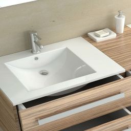 Rea Dafne 70 umywalka 71x46 cm wpuszczana prostokątna biała REA-U0190