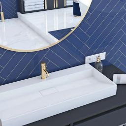 Rea Goya umywalka 70x46 cm prostokątna ścienna-nablatowa biała REA-U8902