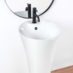 Rea Agnes umywalka 45,5x45,5 cm okrągła wolnostojąca biała REA-U9906