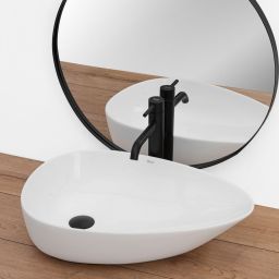 Rea Greta umywalka 56x39 cm nablatowa biała REA-U8536