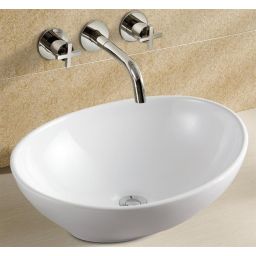 Rea Sofia umywalka 41x34 cm nablatowa owalna biała REA-U0133